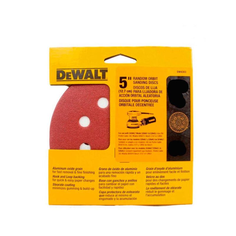 DISCO LIXA DEWALT 8 FUROS 80GR 1PC DW4301