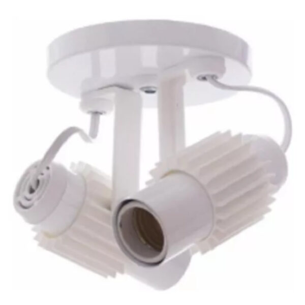 SPOT TUBINHO 2 LAMP E27 BRANCO TOTAL JR
