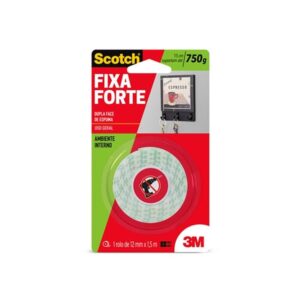 FITA DUPLA FACE 3M ESPUMA 12MMX1,5M 750G CM105