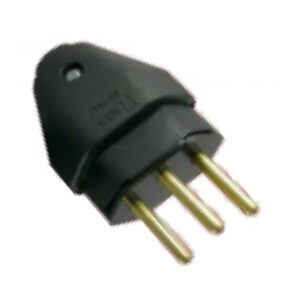 PINO MACHO RETO 2P 10A PRETO RADIAL