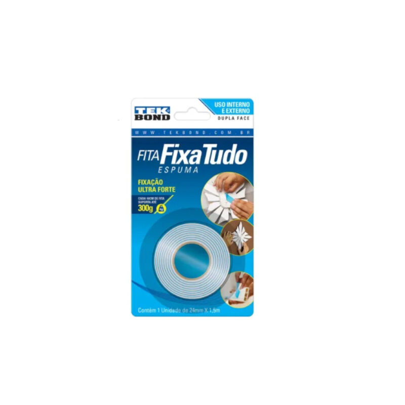 FITA DUPLA FACE ESPUMA 24MMX1,5M TEKBOND 21151024202