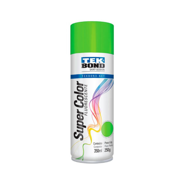 SPRAY COLORIDO FLUORESCENTE VERDE 350ML TEKBOND 23211006900