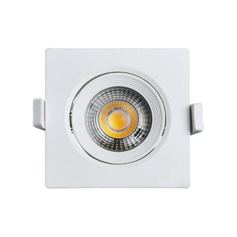 SPOT LED QUADRADO EMBUTIR 5W BIVOLT 3000K AVANT COM 5PC