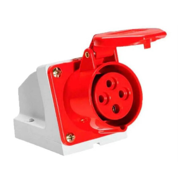 TOMADA INDUSTRIAL SOBREPOR 3P+T 32A VERMELHA LUKMA 40019