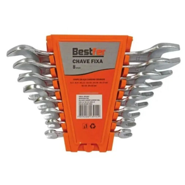 JOGO CHAVE FIXA 6~22MM 8PC BESTFER BFH1057
