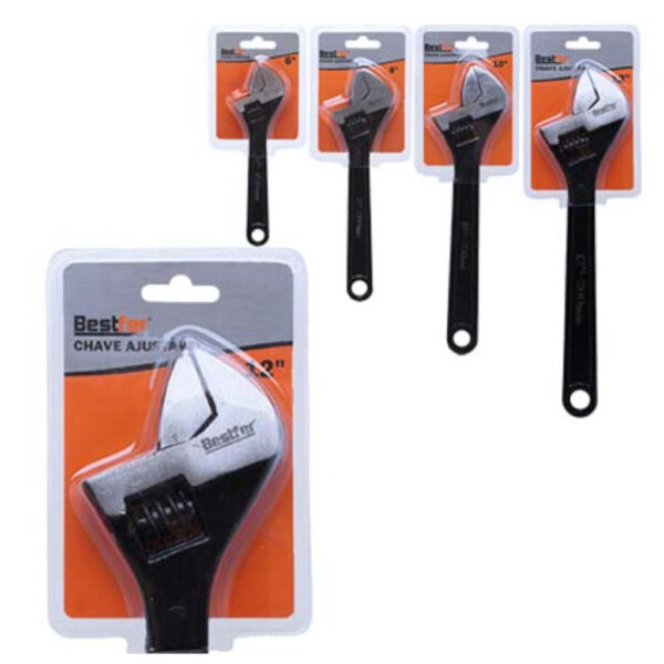 CHAVE AJUSTAVEL 300MM 12 NIQUELADO BESTFER BFH0051