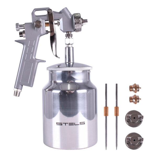 #PISTOLA DE PINTURA C/ TANQUE BAIXO 1/4 NPT 1L STELS 5731655