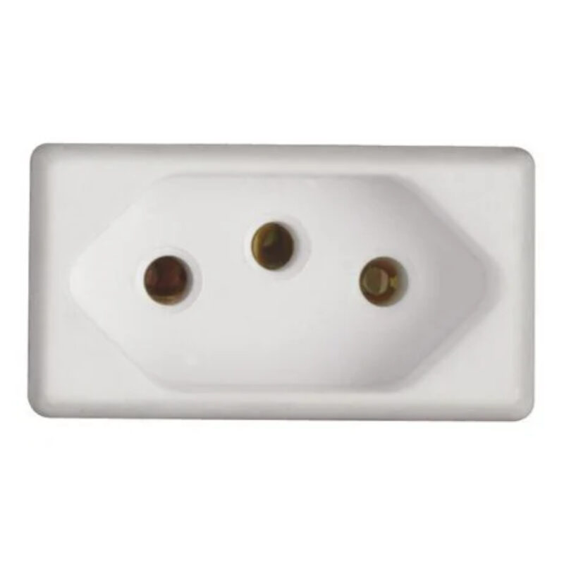 LINHA TRAMONTINA LIZ TOMADA 2PT 10A BRANCA 57115030