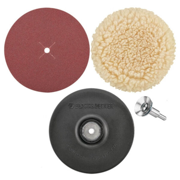 JOGO BLACK DECKER DISCO BORRACHA LIXAR E POLIR U1450