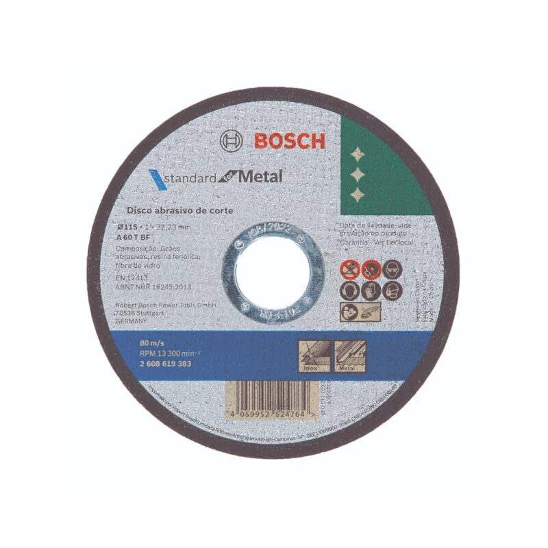 DISCO CORTE INOX 4.1/2 X 1,0 X 7/8 BOSCH