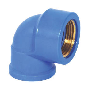 CONEXAO HIDRAULICA AZUL JOELHO 90 LL 40MM X 38MM ESGOTO COM ANEL H001