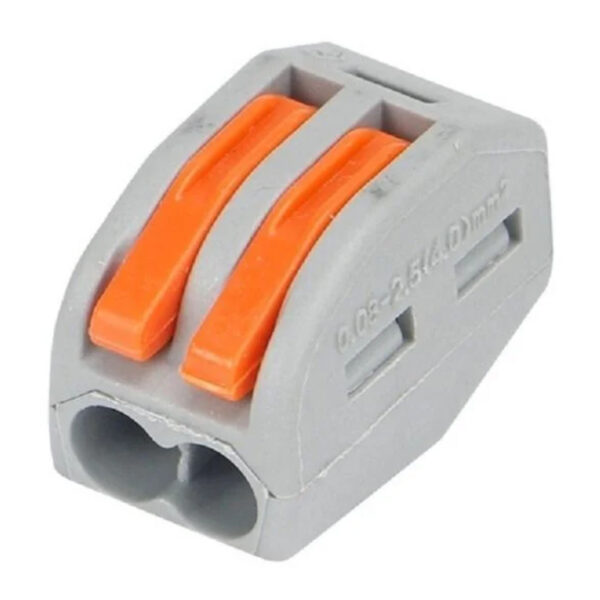 CONECTOR EMENDA RAPIDA ALAVANCA 2X2VIAS 4,0MM C/2 ASANTOS