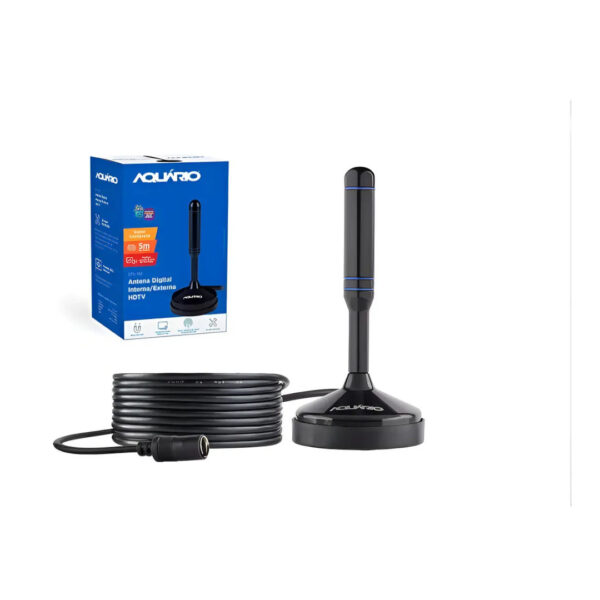 ANTENA DIGITAL HDTV INTERNA 5,0MT AQUARIO DTV150