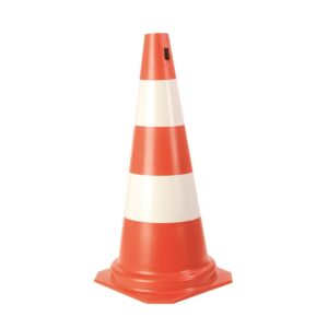 CONE SINALIZACAO RIGIDO 50CM LARANJA/BRANCO