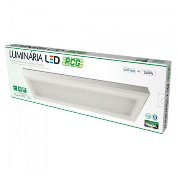 LUMI LED RCG LINE SOBREPOR 34W BIVOLT 6500K
