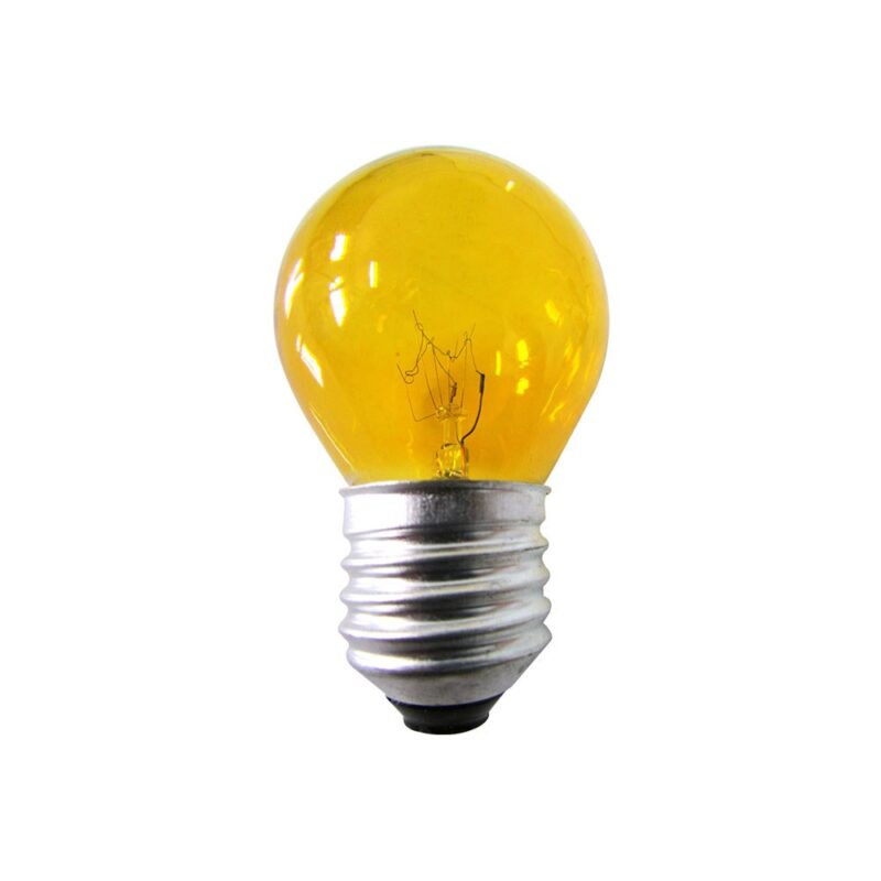 LAMPADA BOLINHA 15W 127V AMARELA BRASFORT