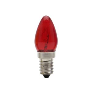 LAMPADA CHUPETA 7W 127V E14 VERMELHA BRASFORT