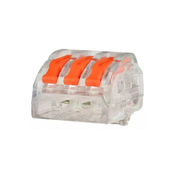 CONECTOR EMENDA RAPIDA ALAVANCA 3 VIAS 2,5MM ELETROKIT 66002