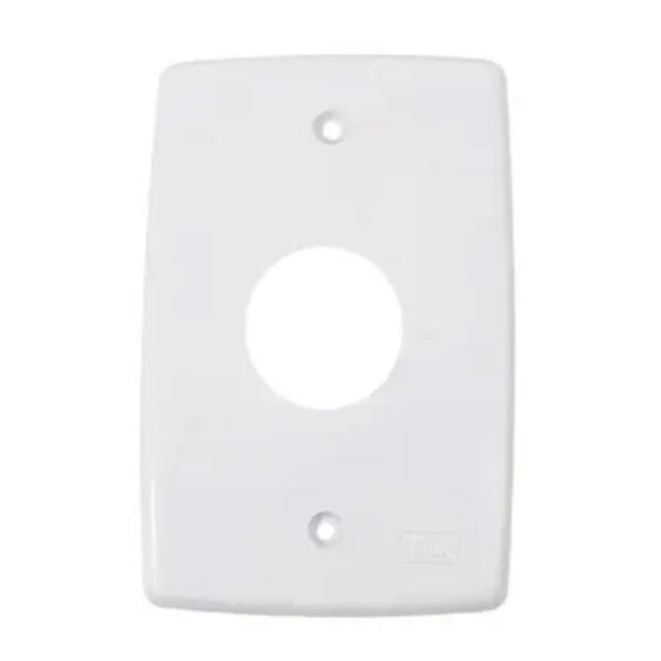 PLACA TRANSMOBIL 4X2 1 TOMADA REDONDA BRANCO 14202