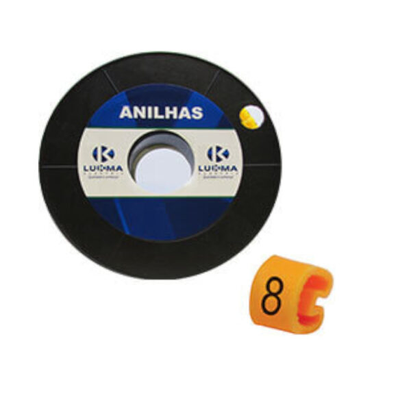 ANILHA IDENTIFICACAO 2,5~4,0MM "8" 100PC LUKMA 29109