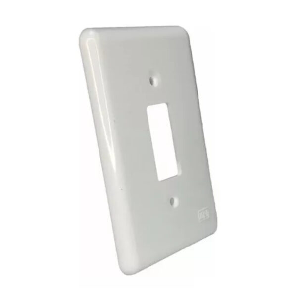 PLACA TRANSMOBIL 4X2 1 INTERRUPTOR BRANCO 14201