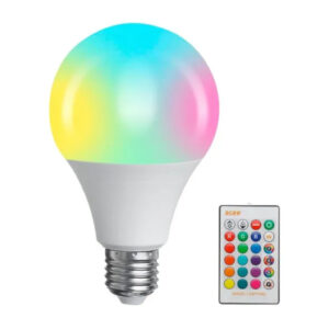 LAMP LED BULBO RGB 7W BIVOLT C/ CONTROLE TOP