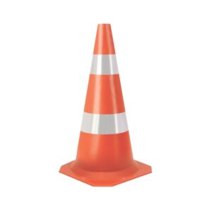 CONE SINALIZACAO FLEXIVEL 75CM LARANJA/BRANCO