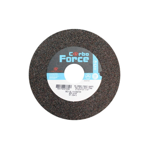 REBOLO ESMERIL FERRO 6X3/4 MEDIO CARBORUNDUM A46