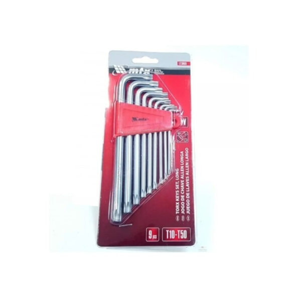 CHAVE TORX JOGO LONGA L T10~T50 9PC MTX 123069