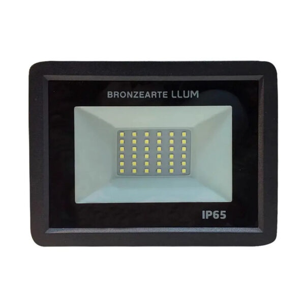 REFLETOR LED PRETO 10W BIVOLT 6500K LLUM