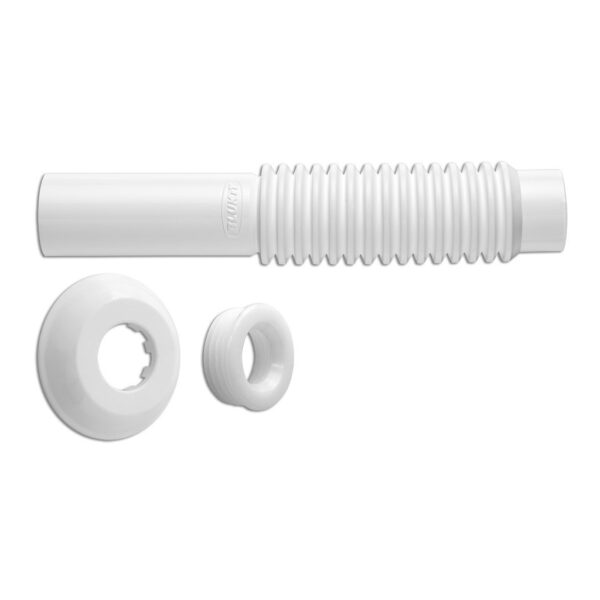 TUBO LIGACAO AJUST FLEXIVEL 26CM BRANCO BLUKIT 29040341
