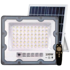 REFLETOR LED SOLAR 100W C/ CONTROLE GOREMI