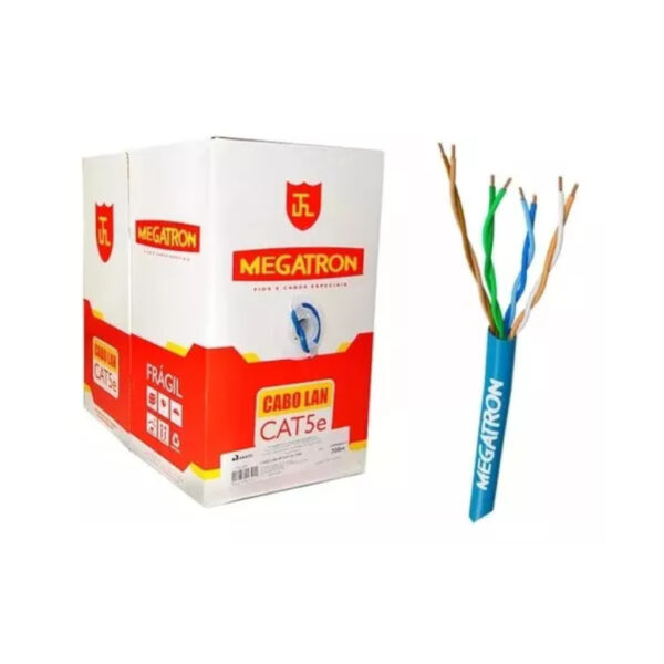CABO DE REDE 8X24AWG CAT5E AZUL MEGATRON