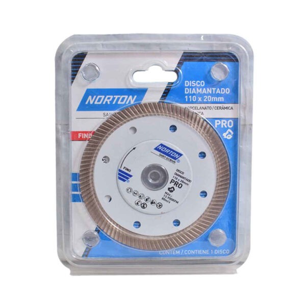 DISCO CORTE DIAMANT PORCELANATO 110MM NORTON