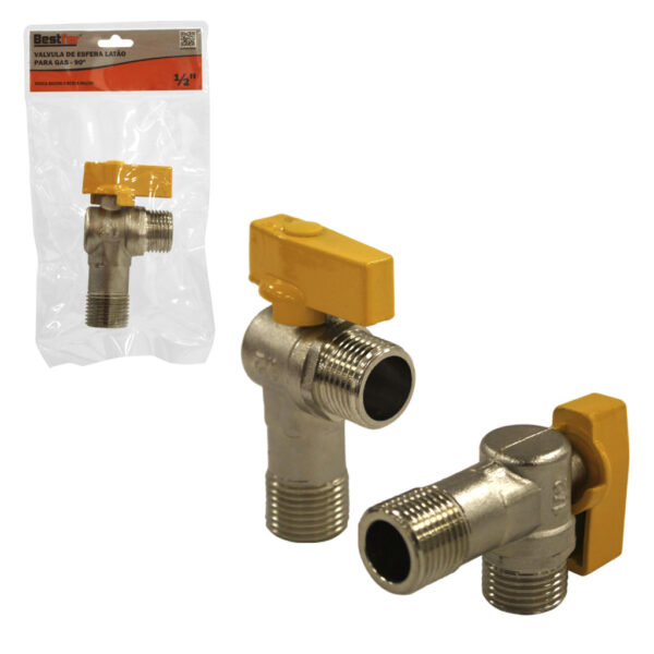 REGULADOR GAS 90 BORBOLETA 1/2X1/2 BESTFER BFH2802