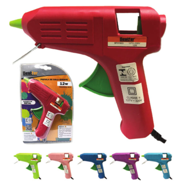 PISTOLA SILICONE 12W BIVOLT BESTFER BFH1603