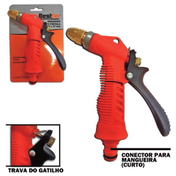 ESGUICHO PISTOLA ENGATE RAPIDO CURTO BESTFER BFH1492
